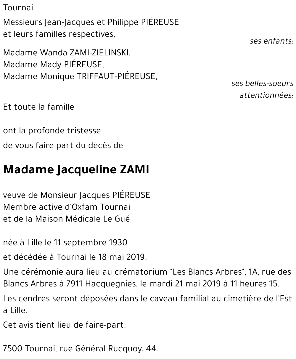 Jacqueline ZAMI