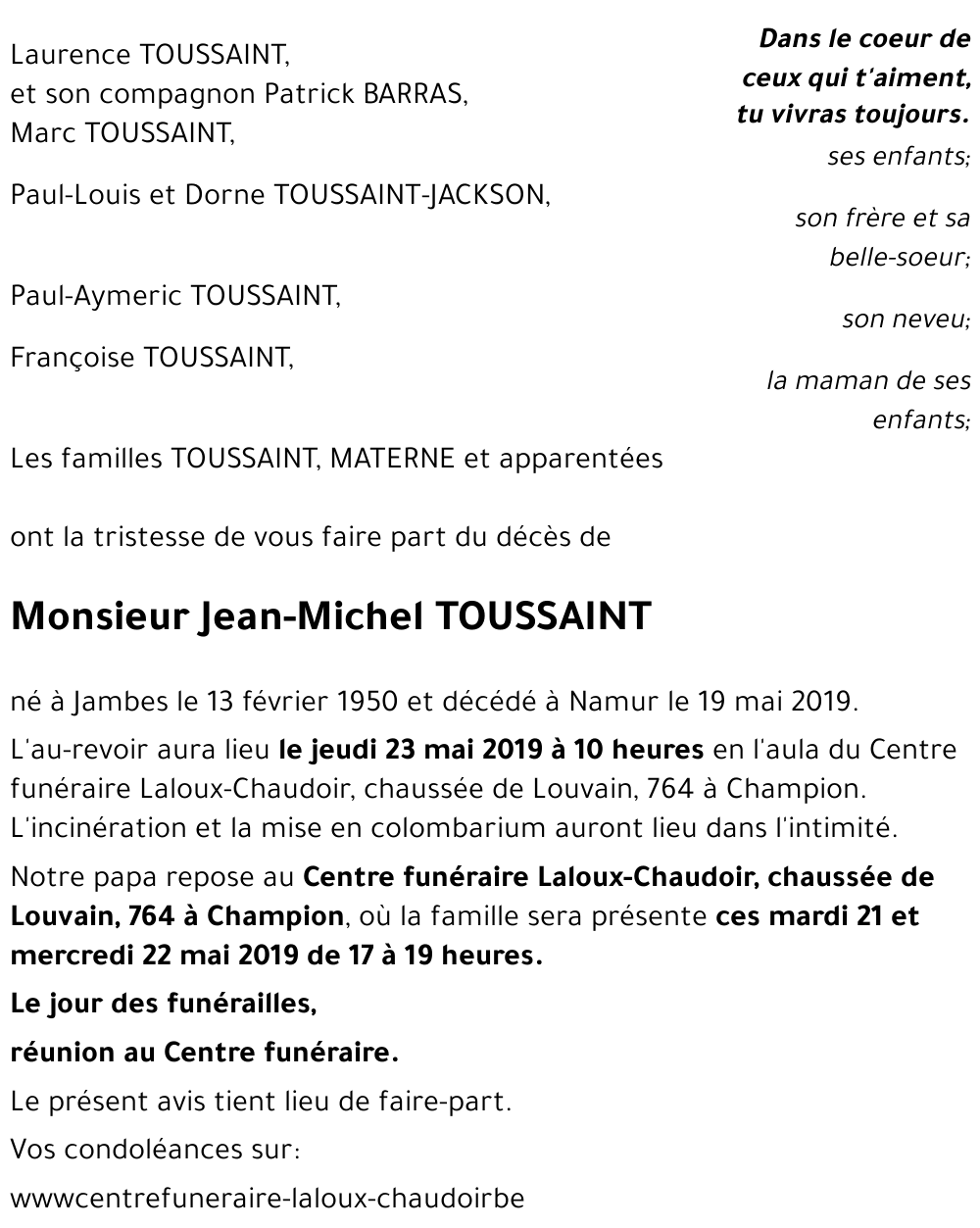 Jean-Michel TOUSSAINT