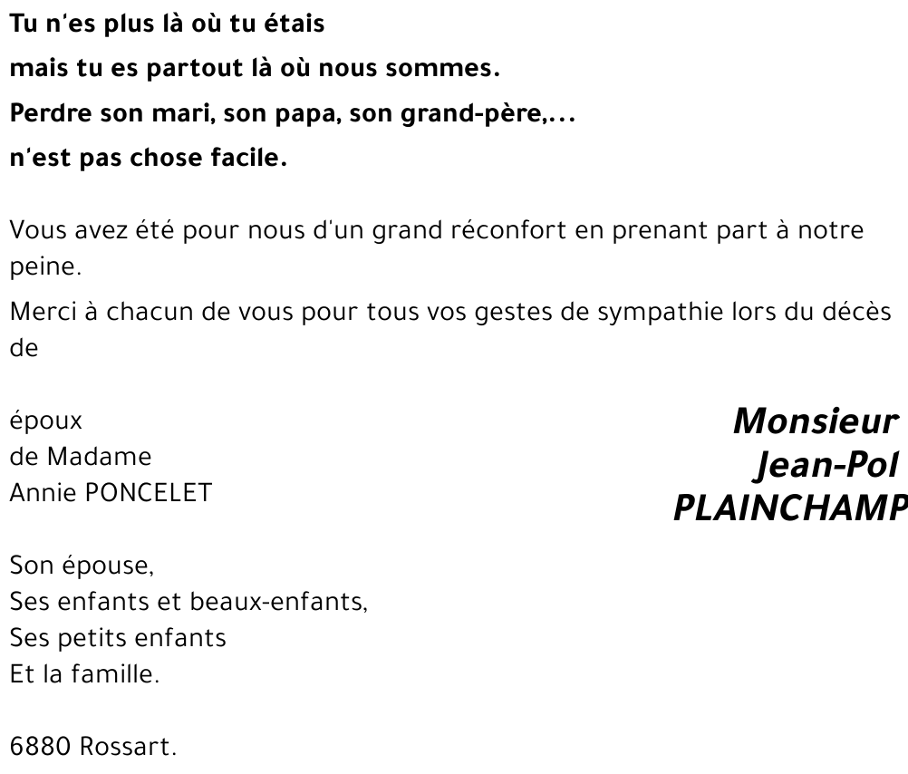 Jean-Pol PLAINCHAMP