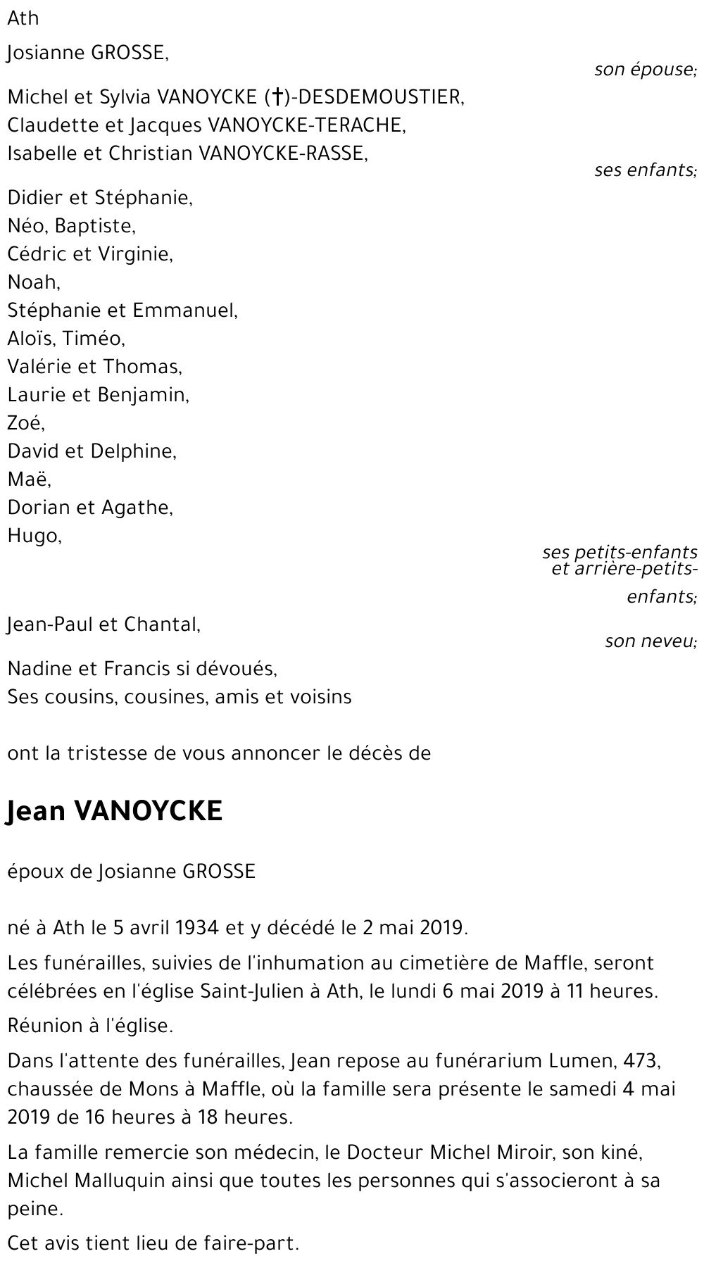 Jean VANOYCKE