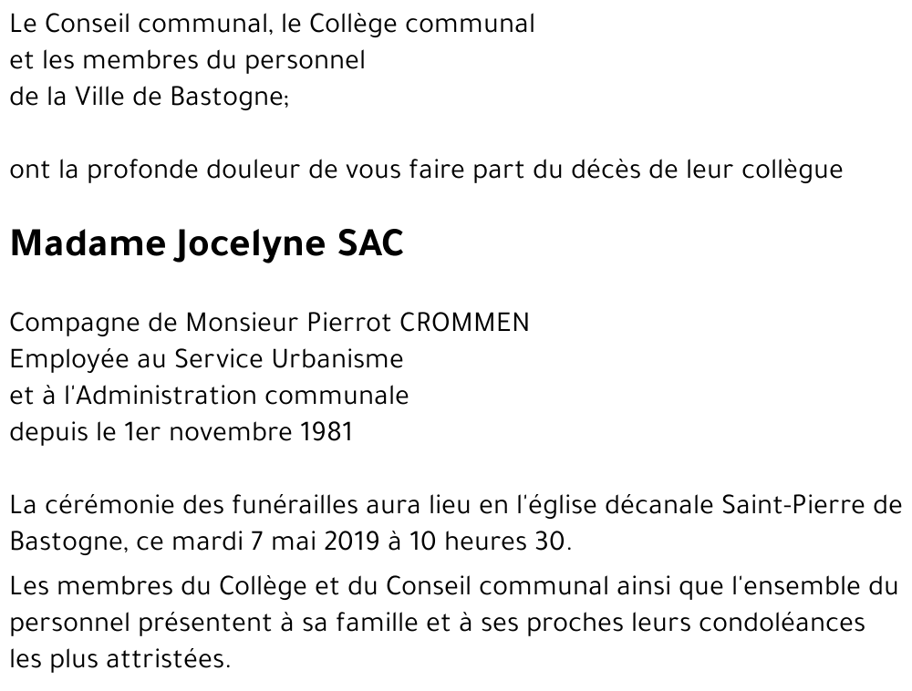 Jocelyne SAC