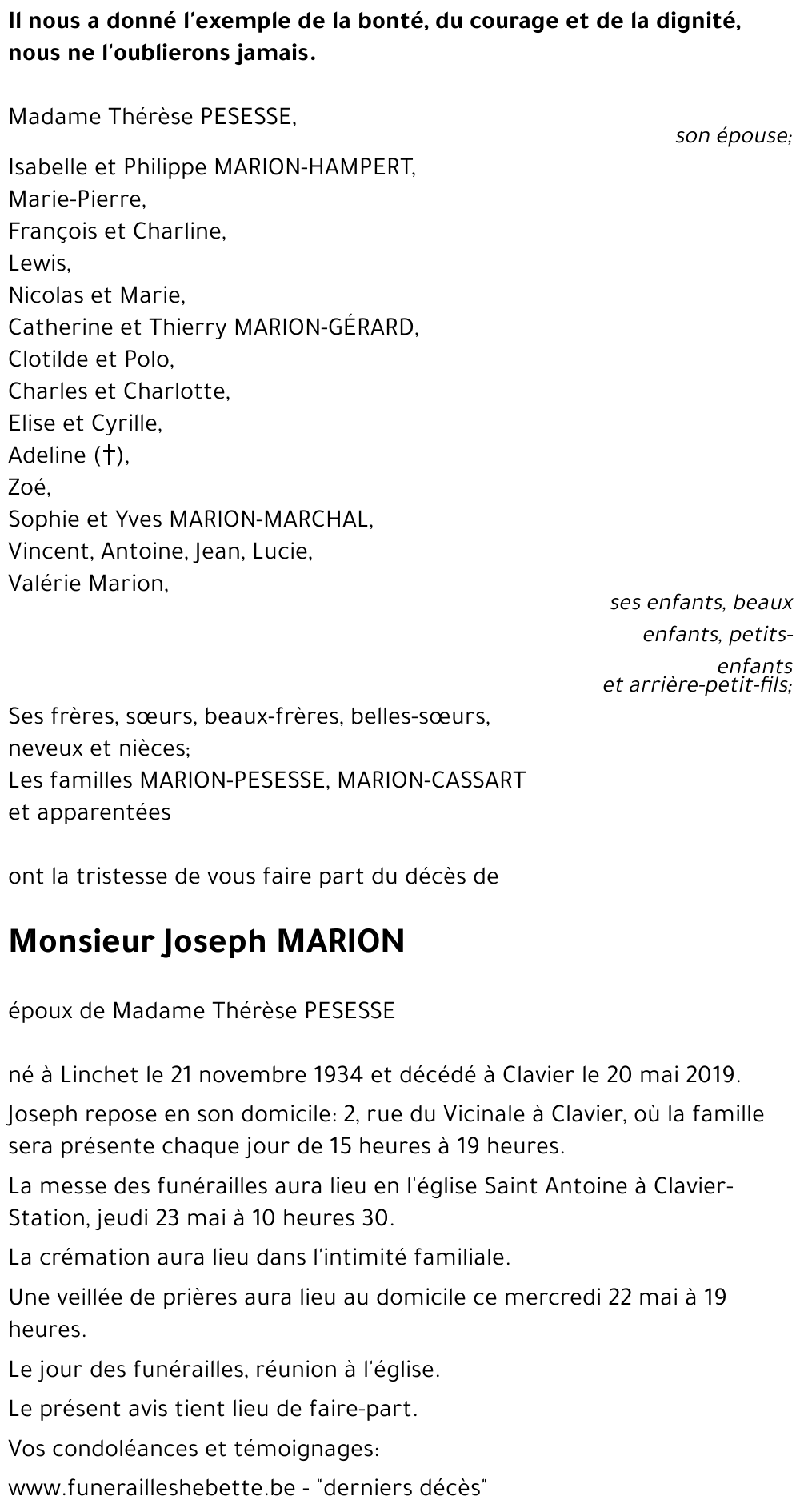 Joseph MARION