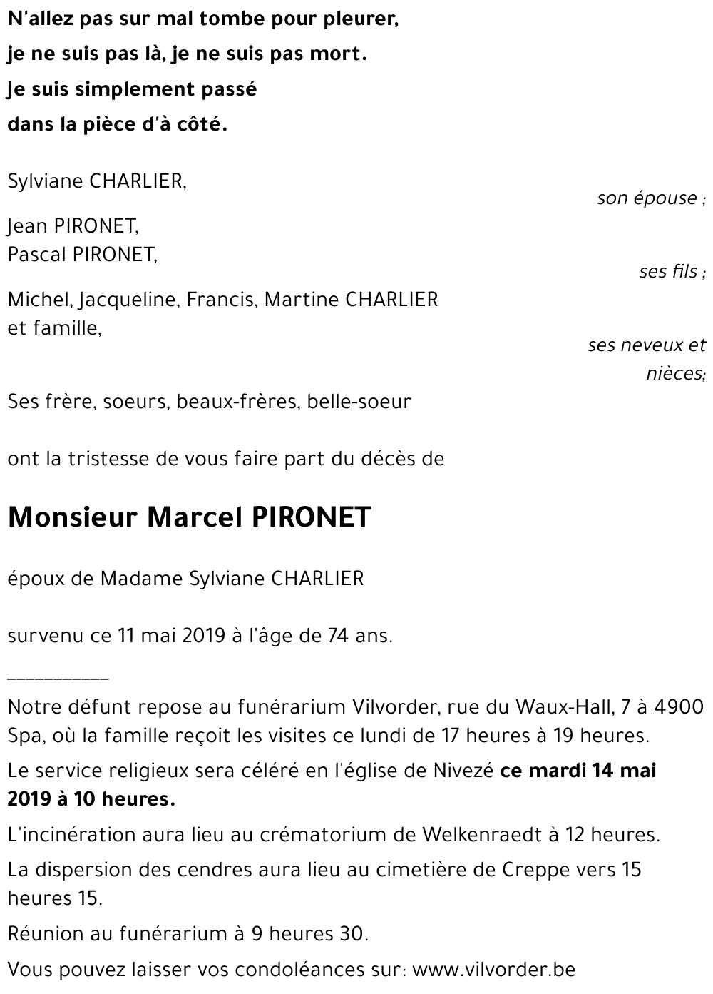 Marcel PIRONET