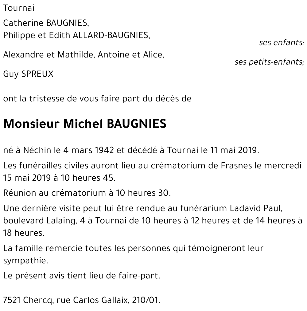 Michel BAUGNIES