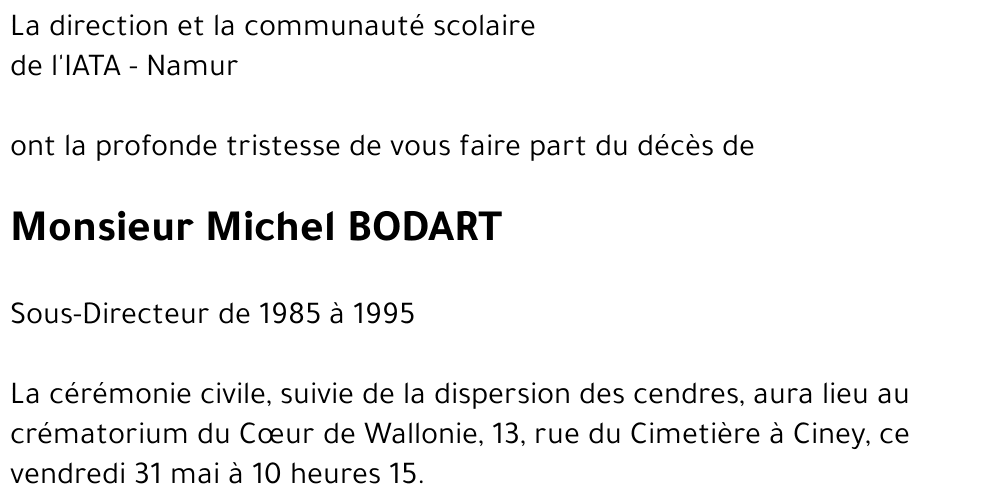 Michel BODART