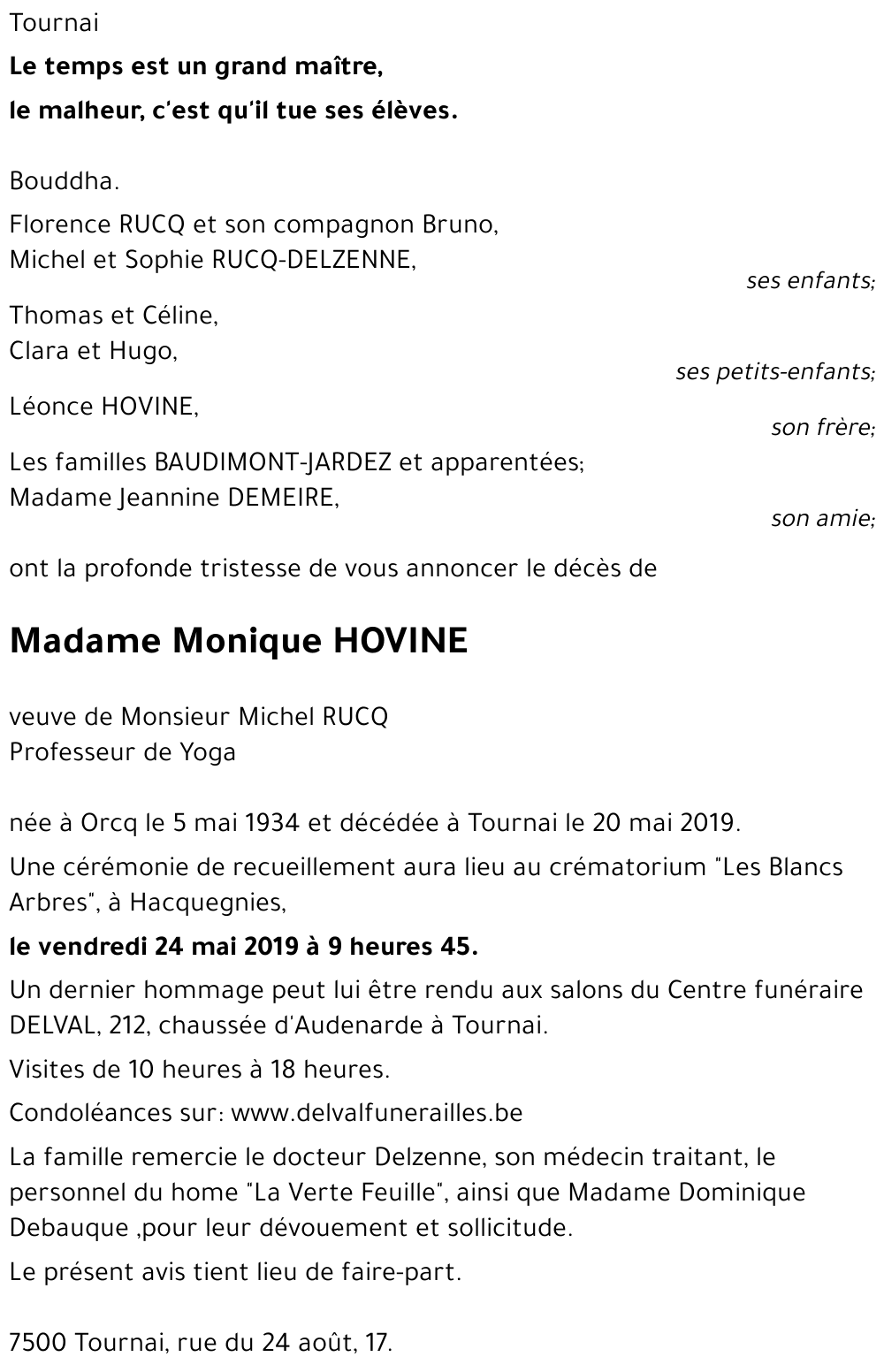 Monique HOVINE