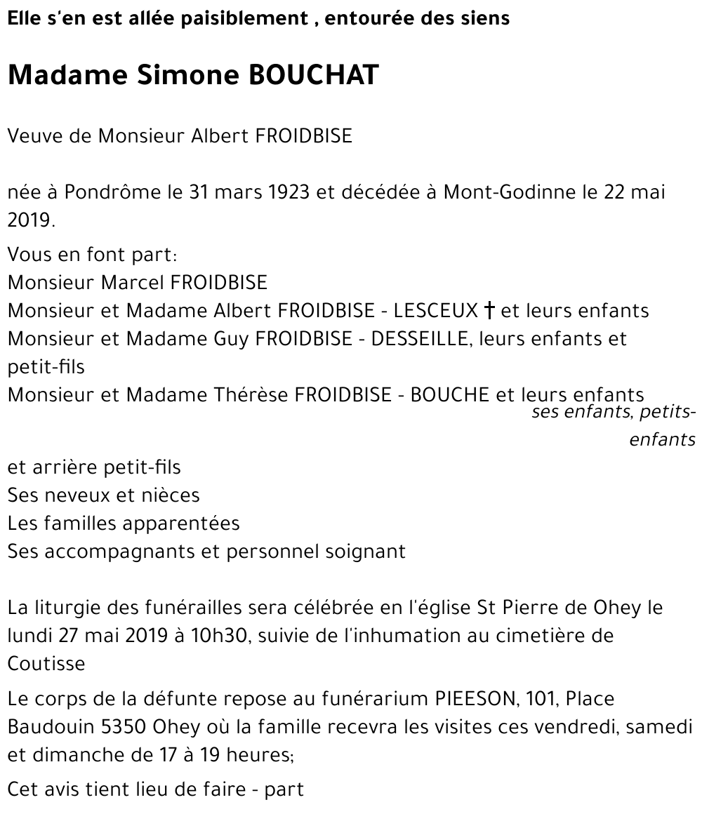 Simone BOUCHAT