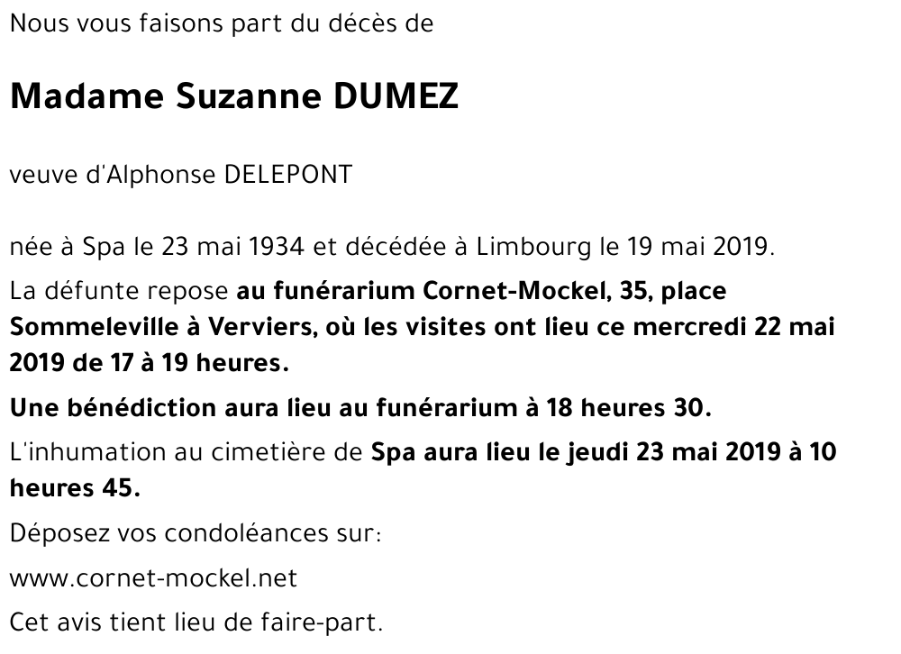 Suzanne DUMEZ