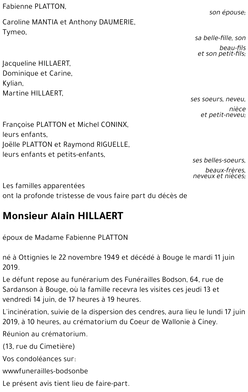 Alain HILLAERT