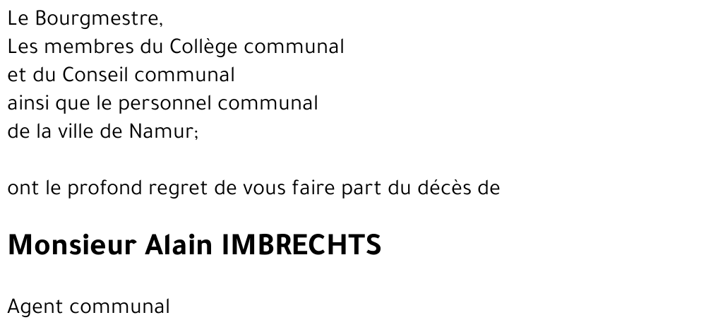 Alain IMBRECHTS