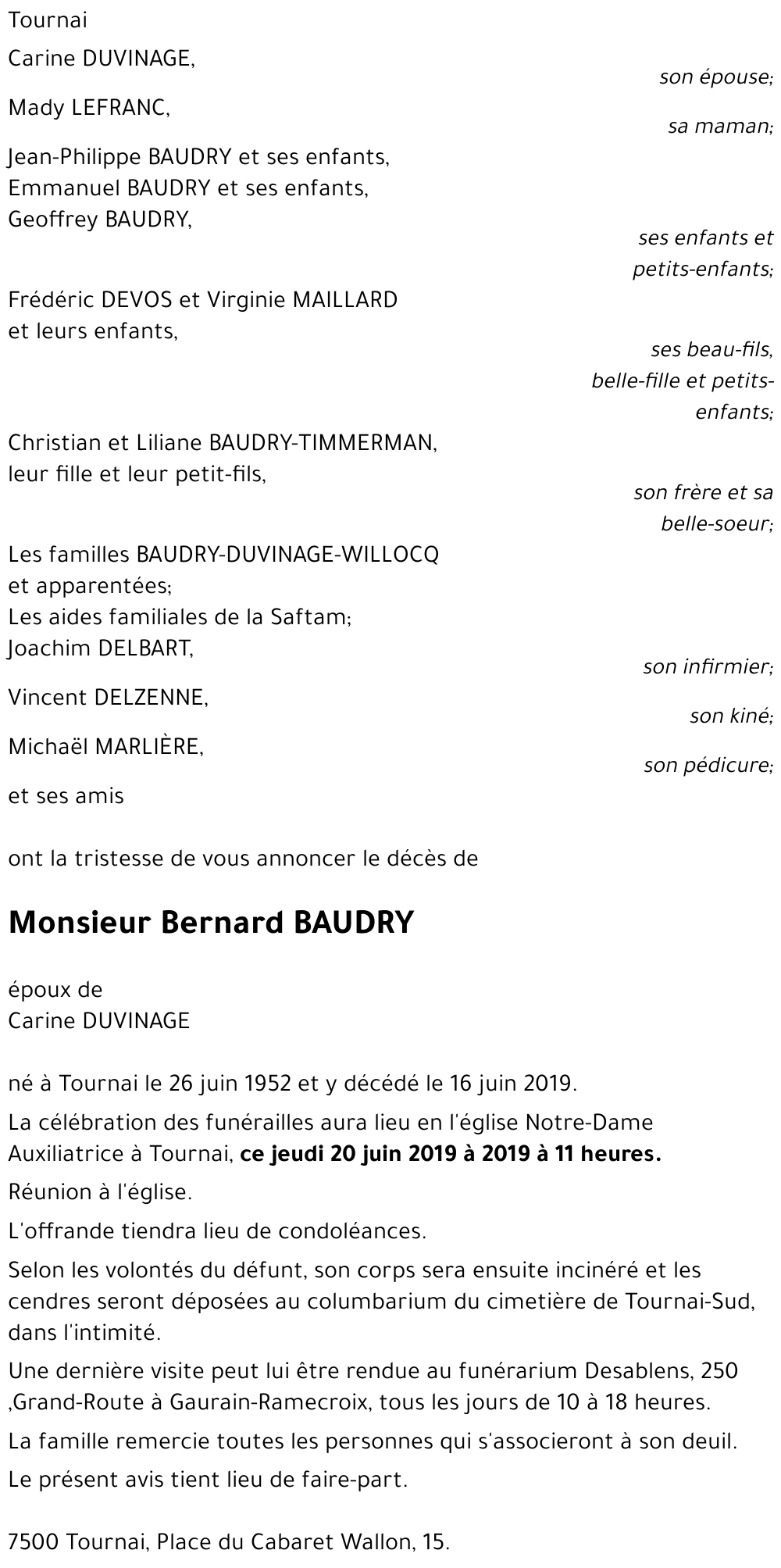 Bernard BAUDRY