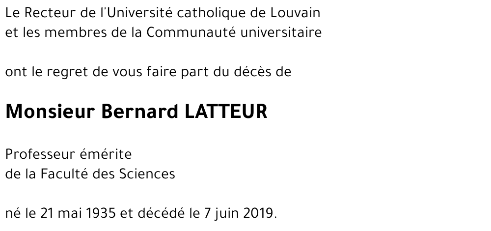 Bernard LATTEUR