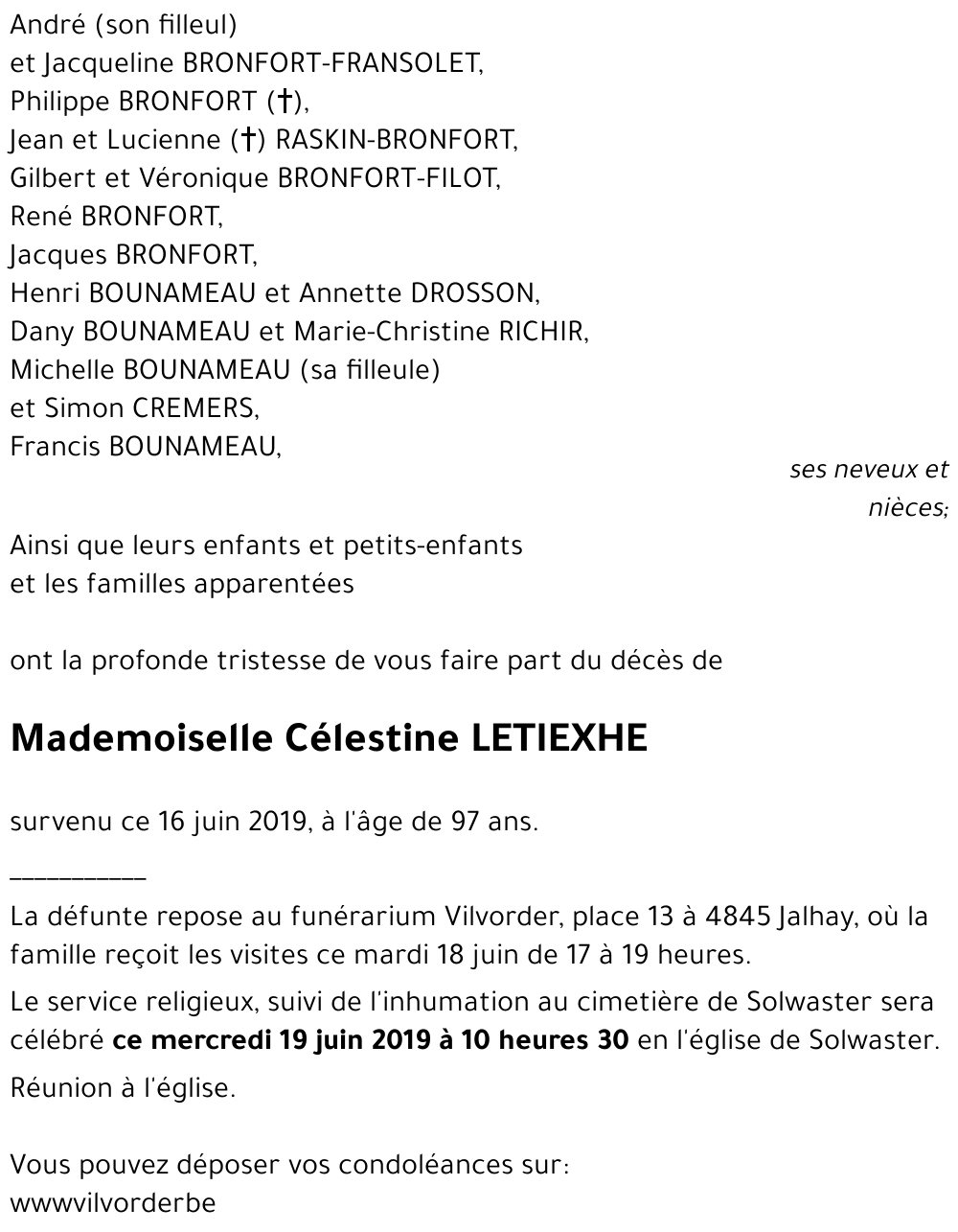 Célestine LETIEXHE