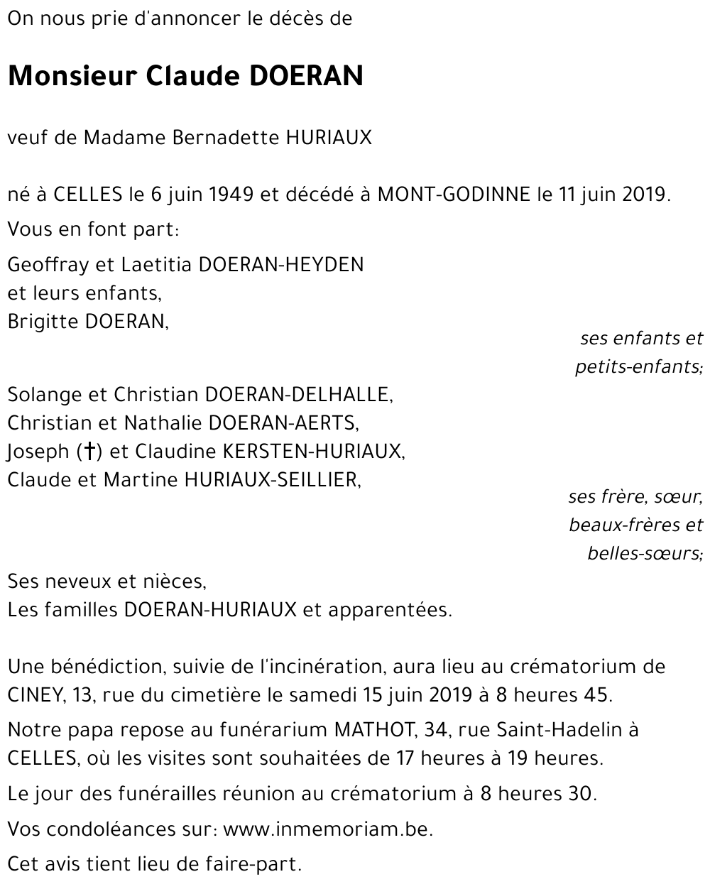 Claude DOERAN