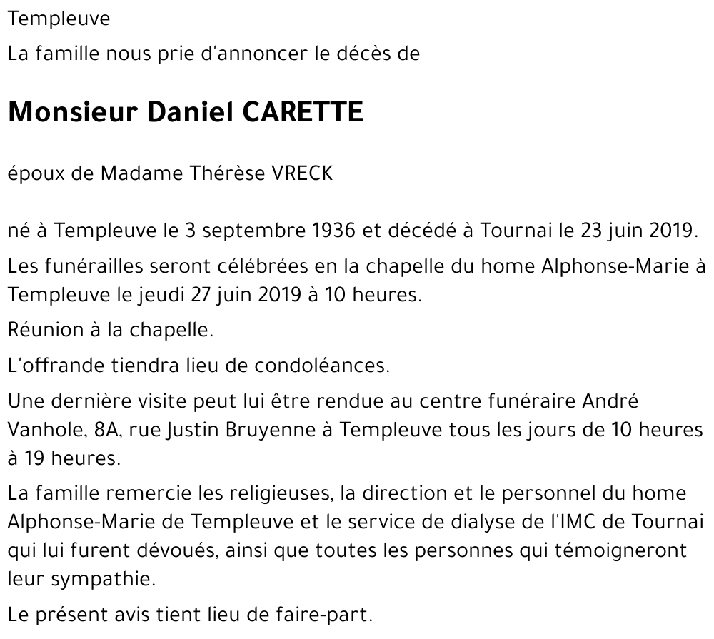 Daniel CARETTE