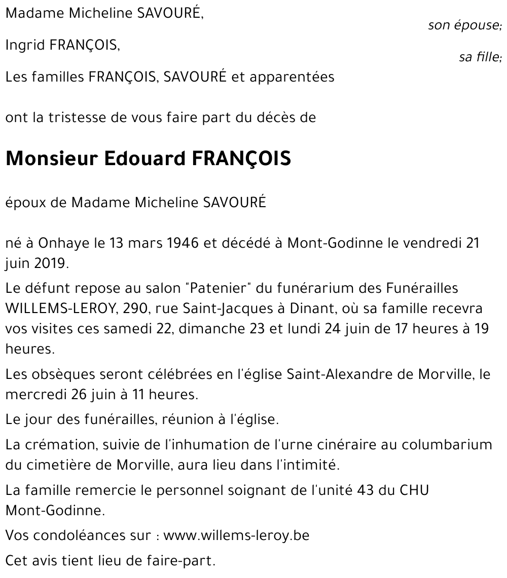 Edouard FRANÇOIS