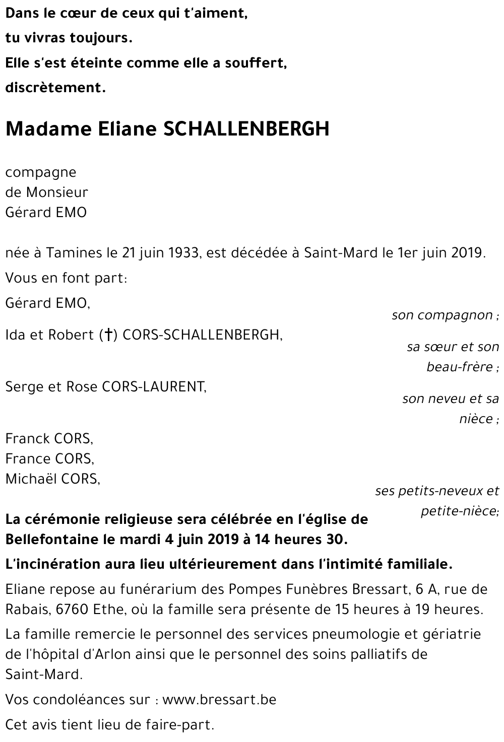 Eliane SCHALLENBERGH 