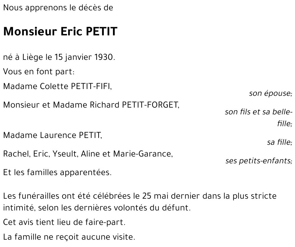 Eric PETIT