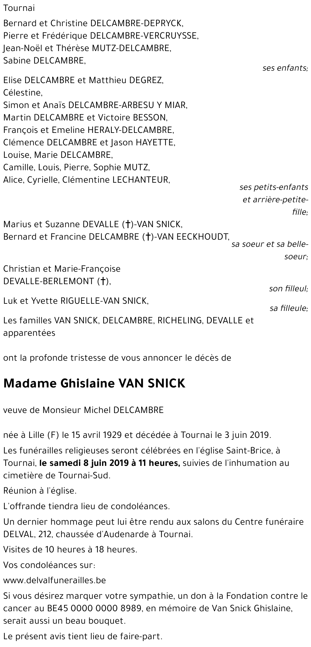 Ghislaine VAN SNICK