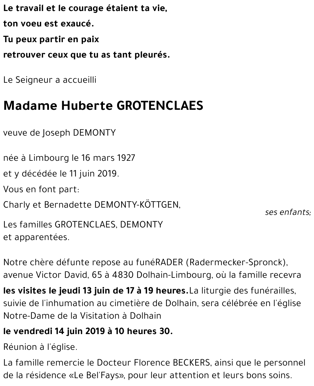 Huberte GROTENCLAES