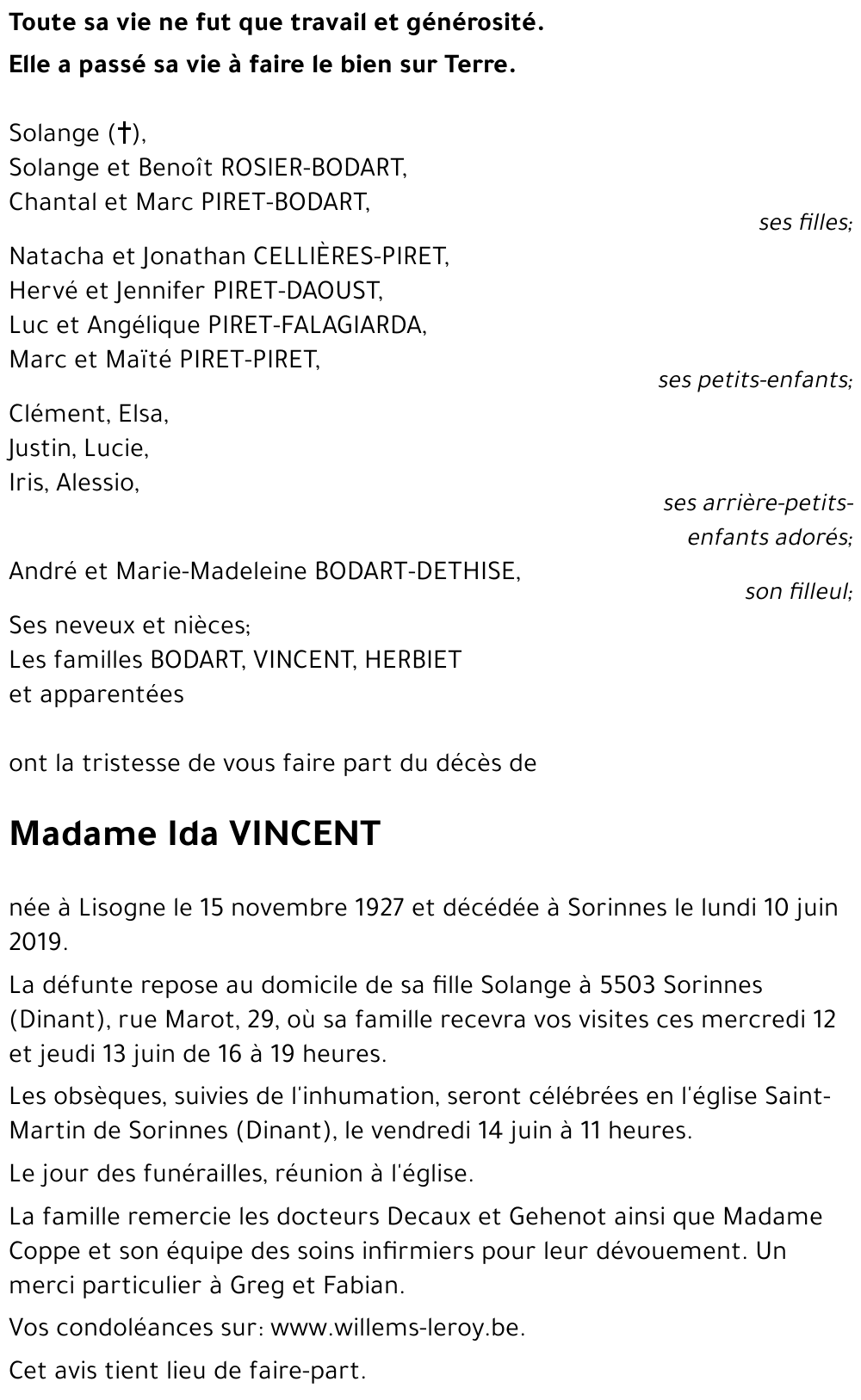 Ida VINCENT