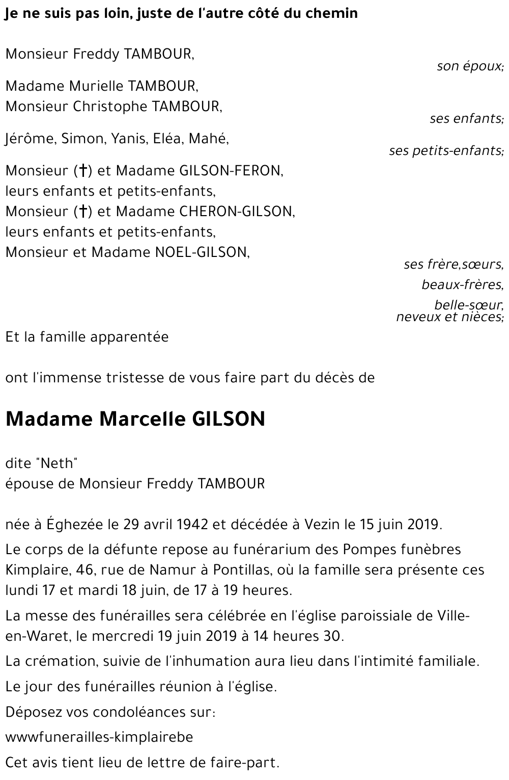 Marcelle GILSON