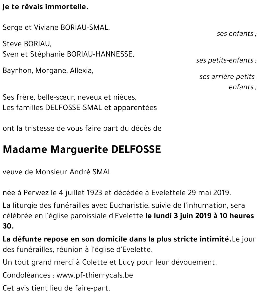 Marguerite DELFOSSE