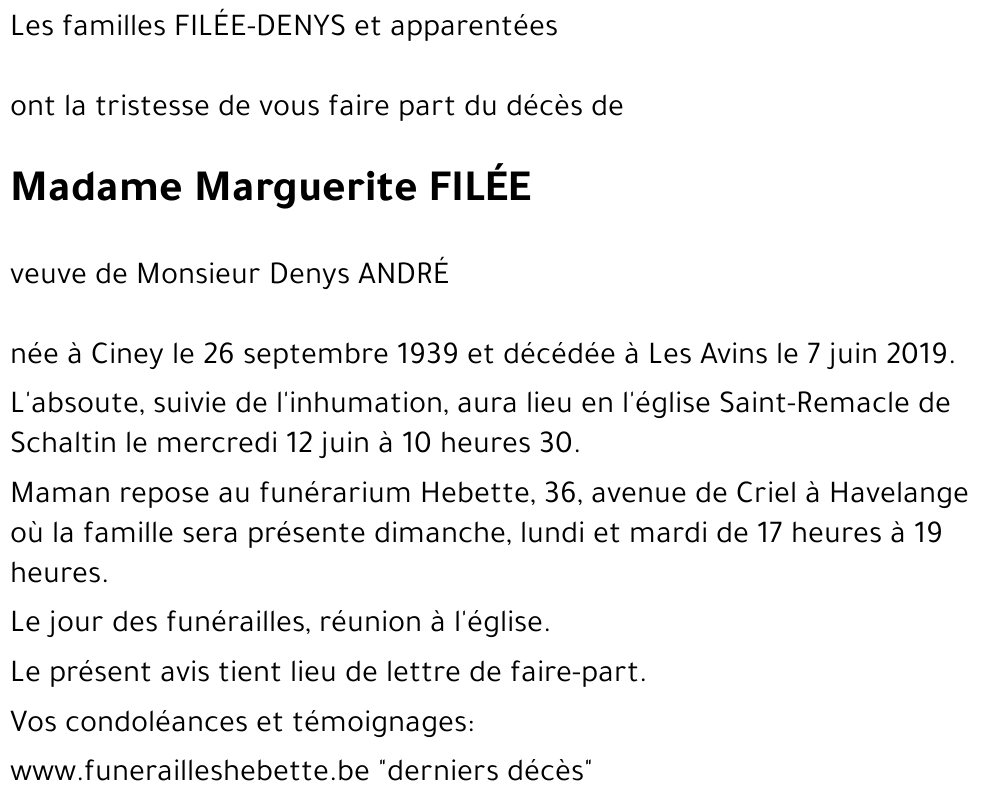 Marguerite FILEE