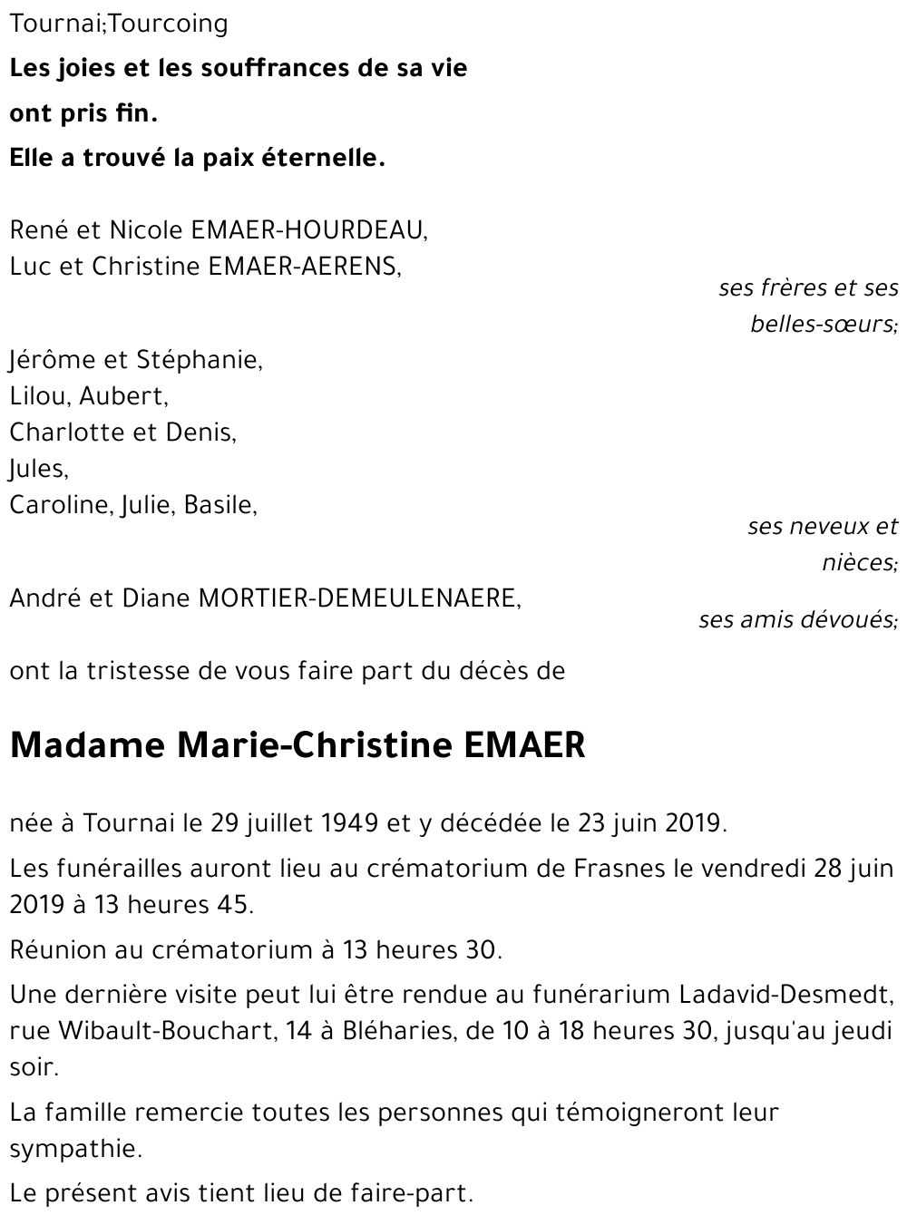 Marie-Christine EMAER