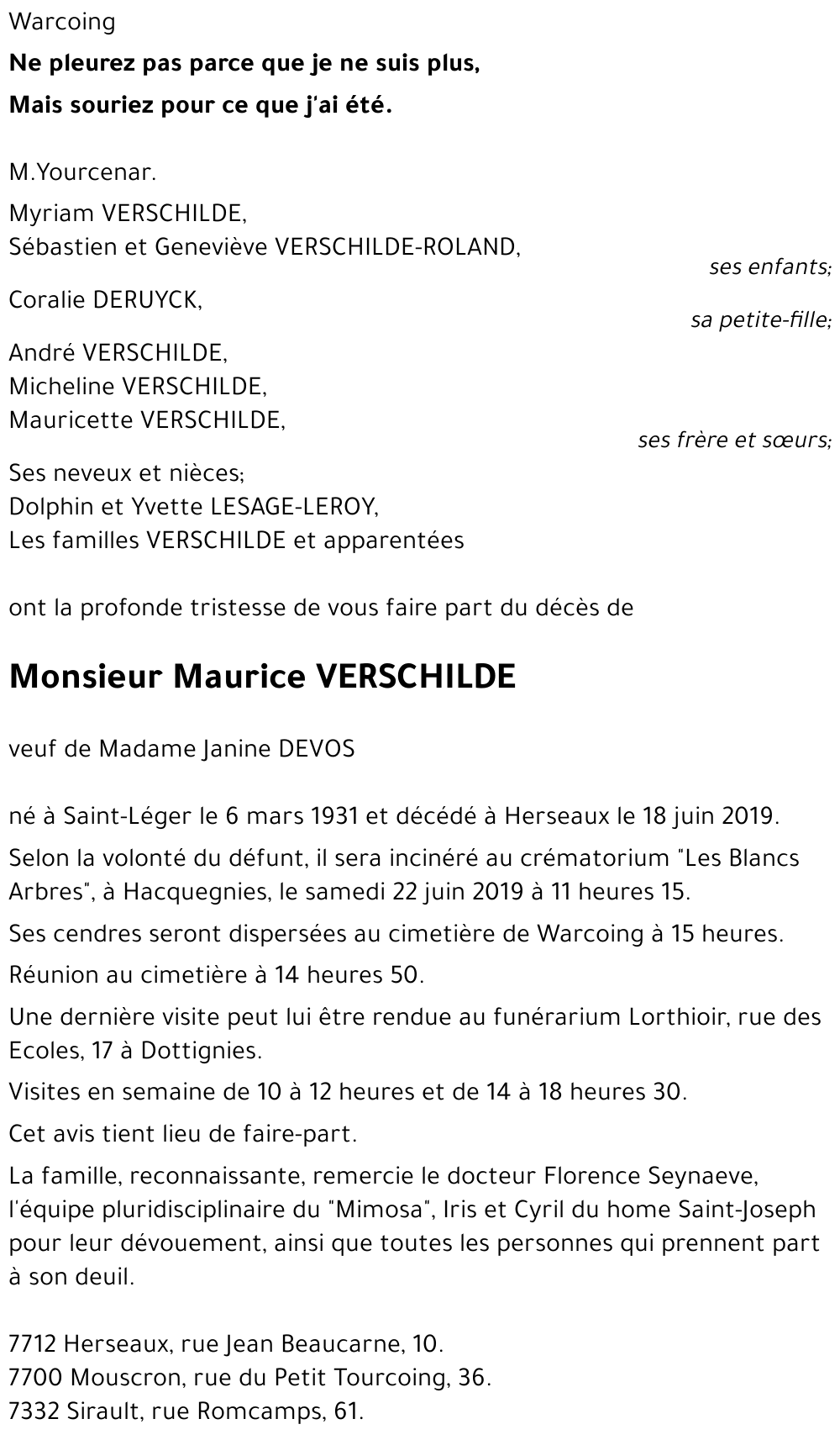 Maurice VERSCHILDE