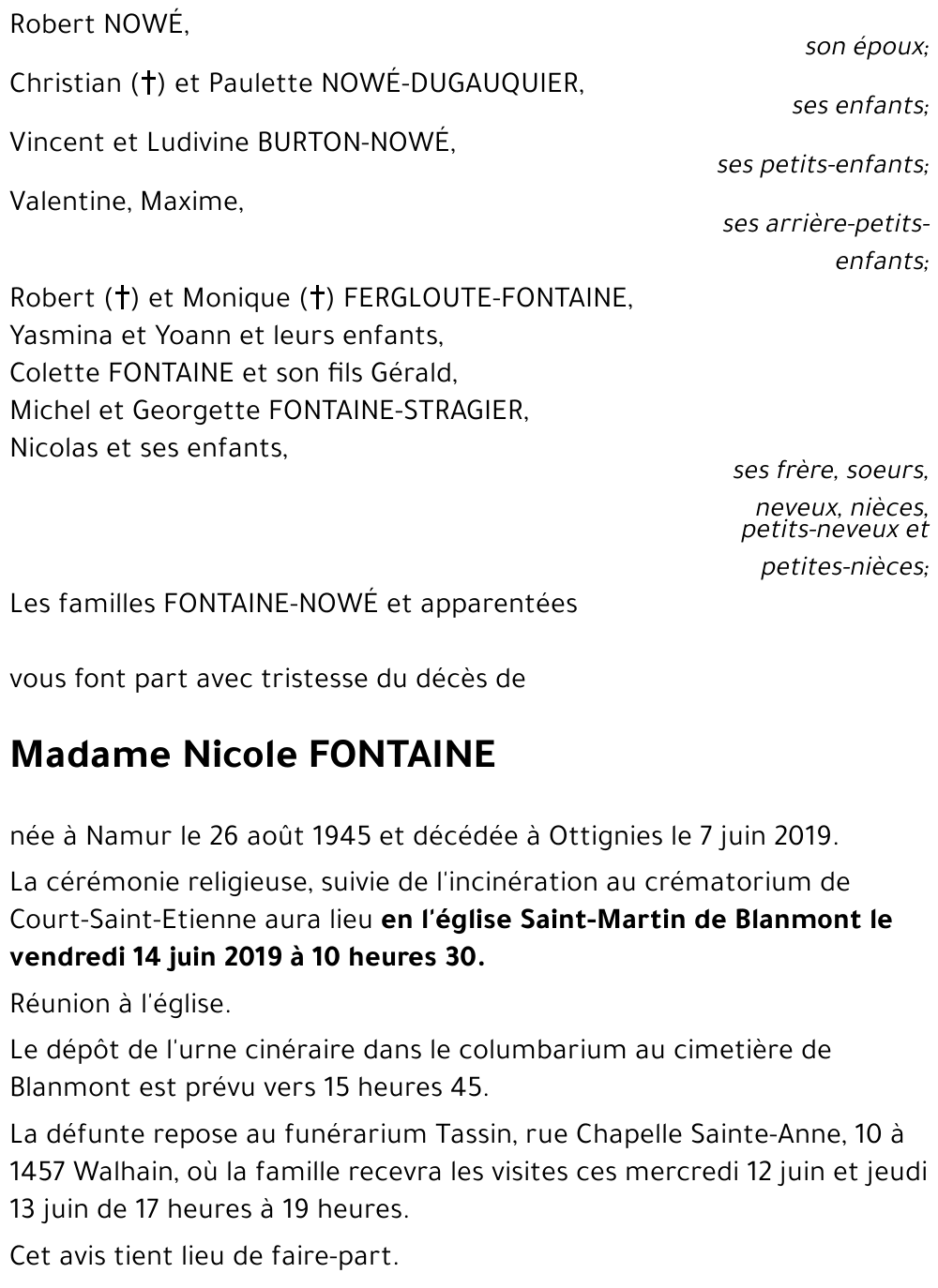 Nicole FONTAINE