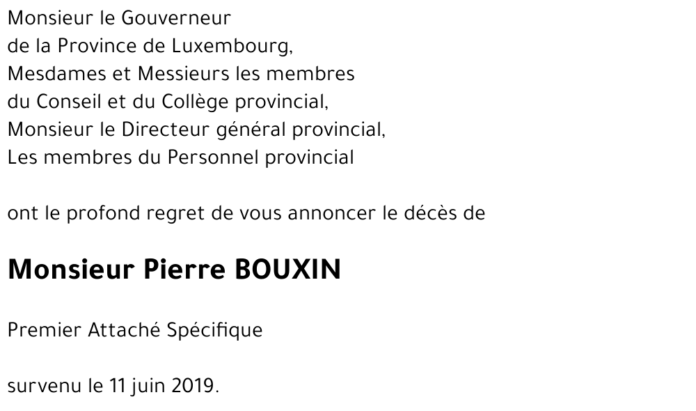 Pierre BOUXIN