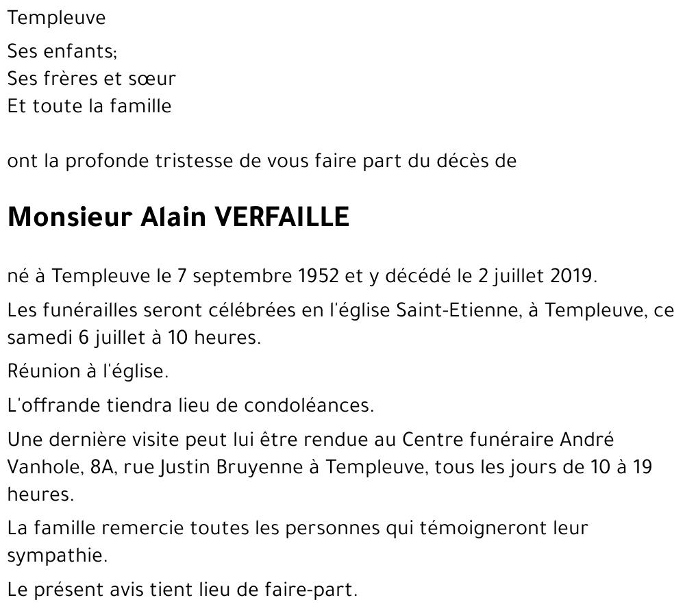 Alain VERFAILLE