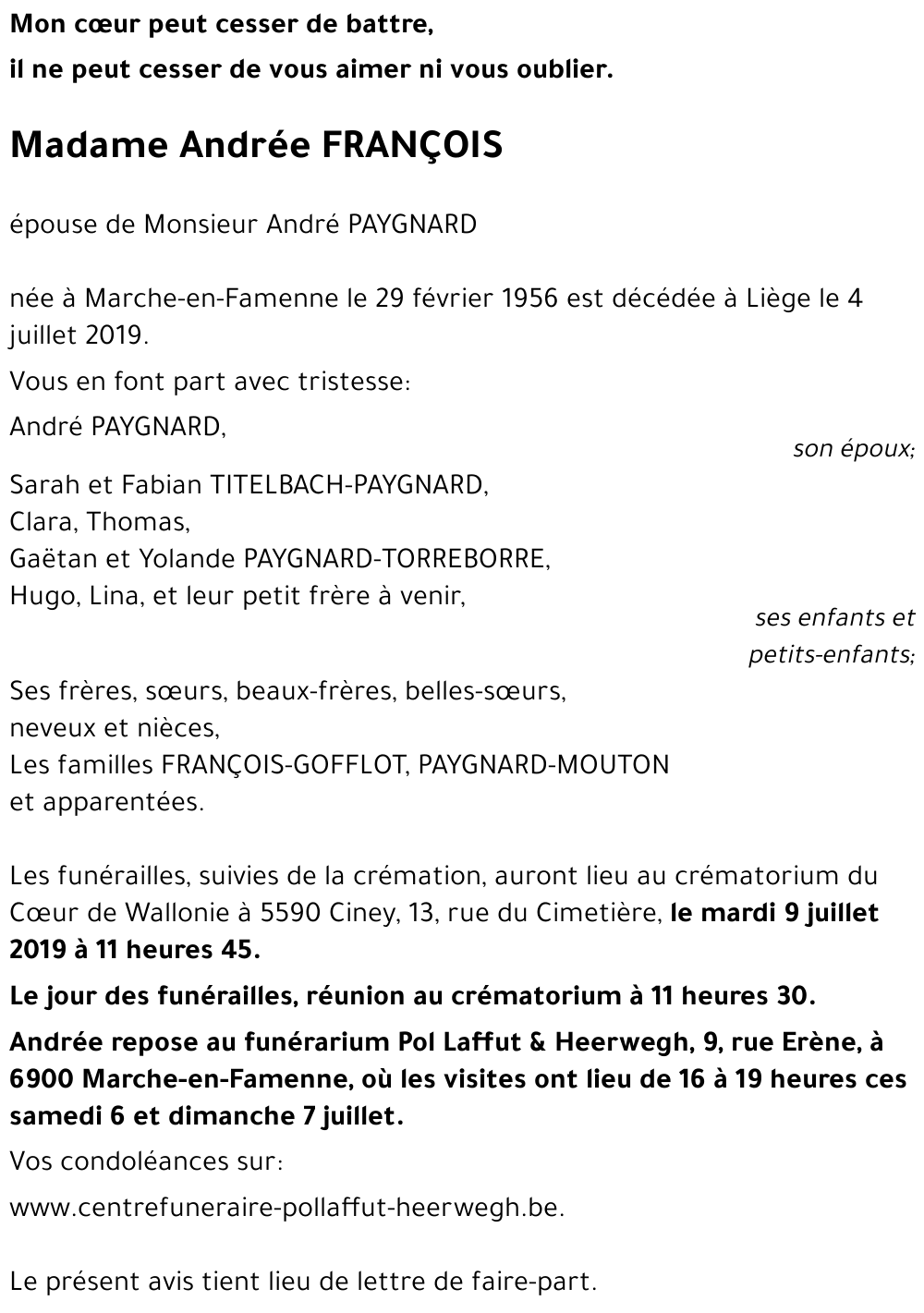 Andrée FRANCOIS
