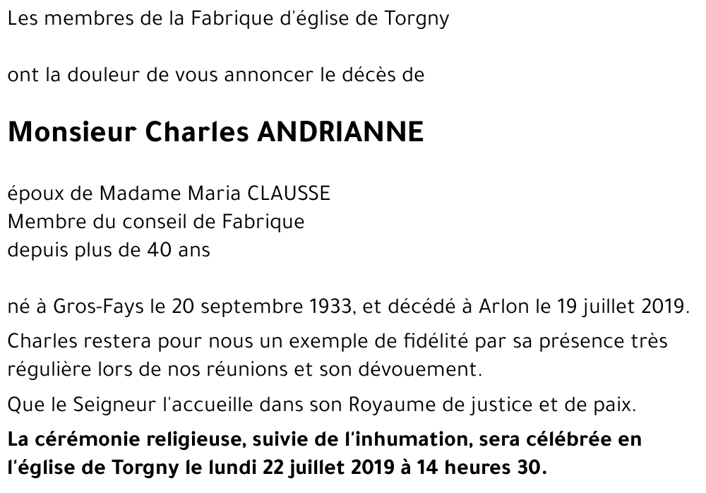 Charles ANDRIANNE 
