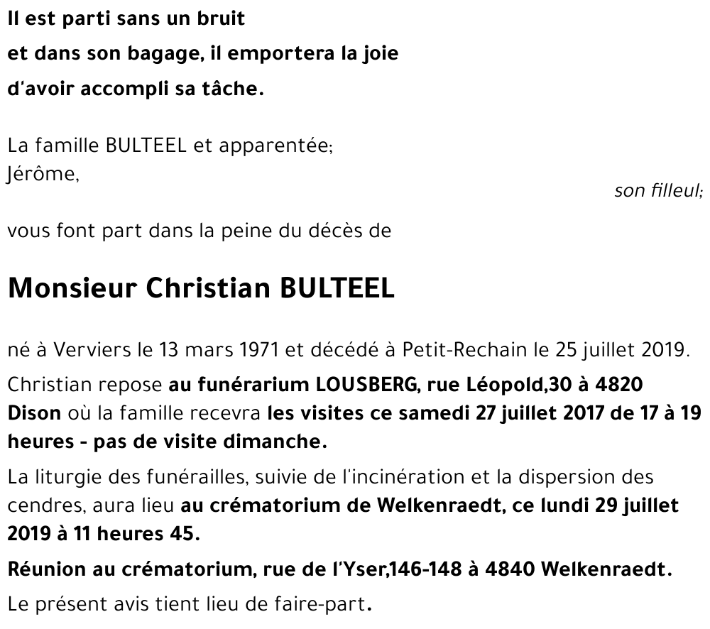 Christian BULTEEL