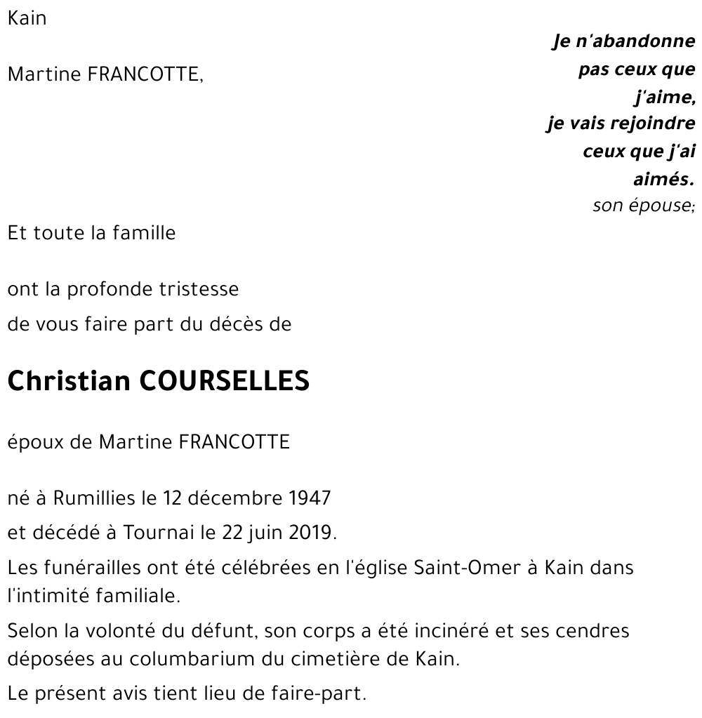 Christian COURSELLES