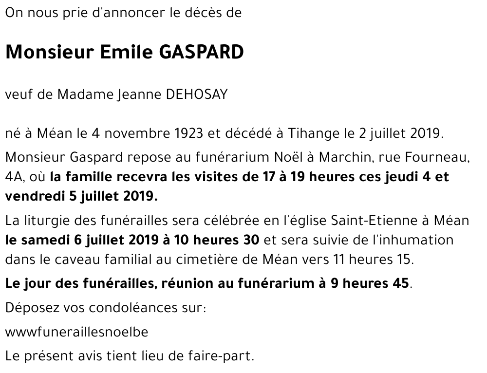 Emile GASPARD