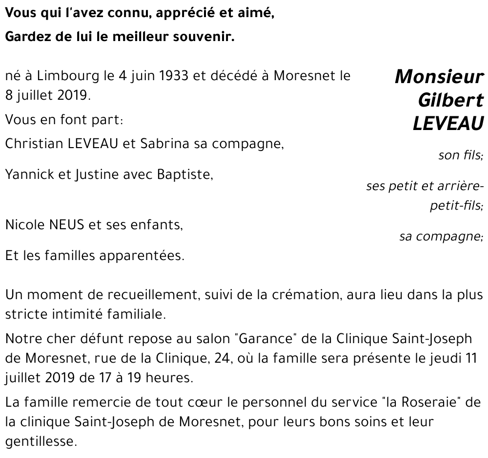 Gilbert LEVEAU