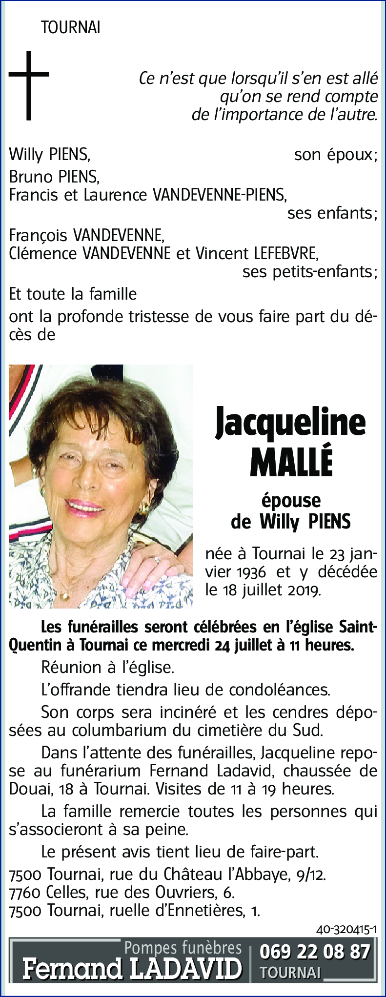 Jacqueline MALLÉ
