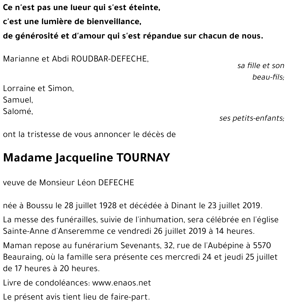 Jacqueline TOURNAY