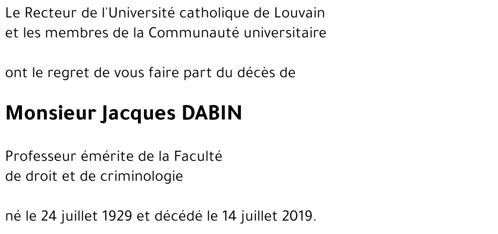 Jacques DABIN