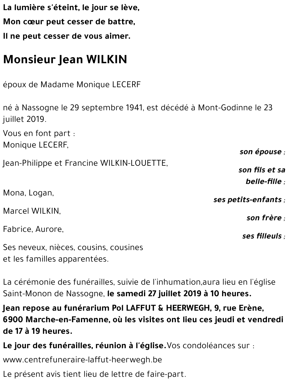 Jean WILKIN