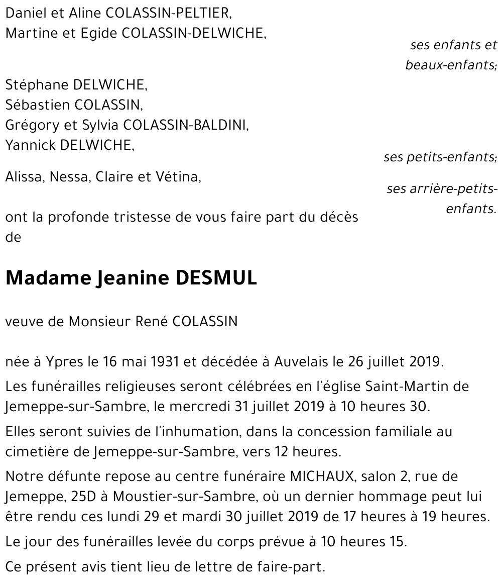 Jeanine DESMUL