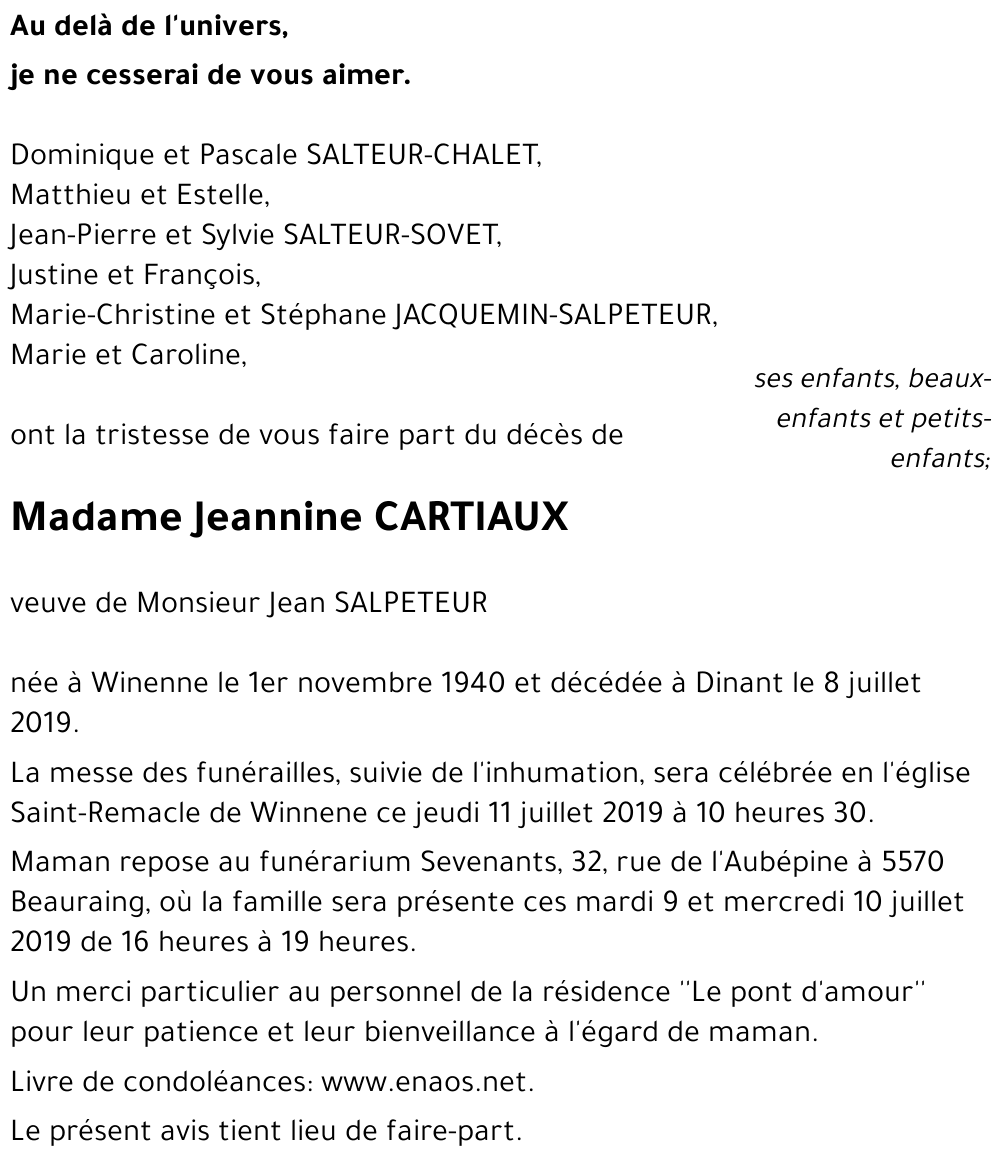 Jeannine CARTIAUX