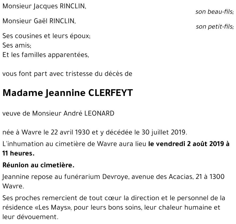 Jeannine Clerfeyt