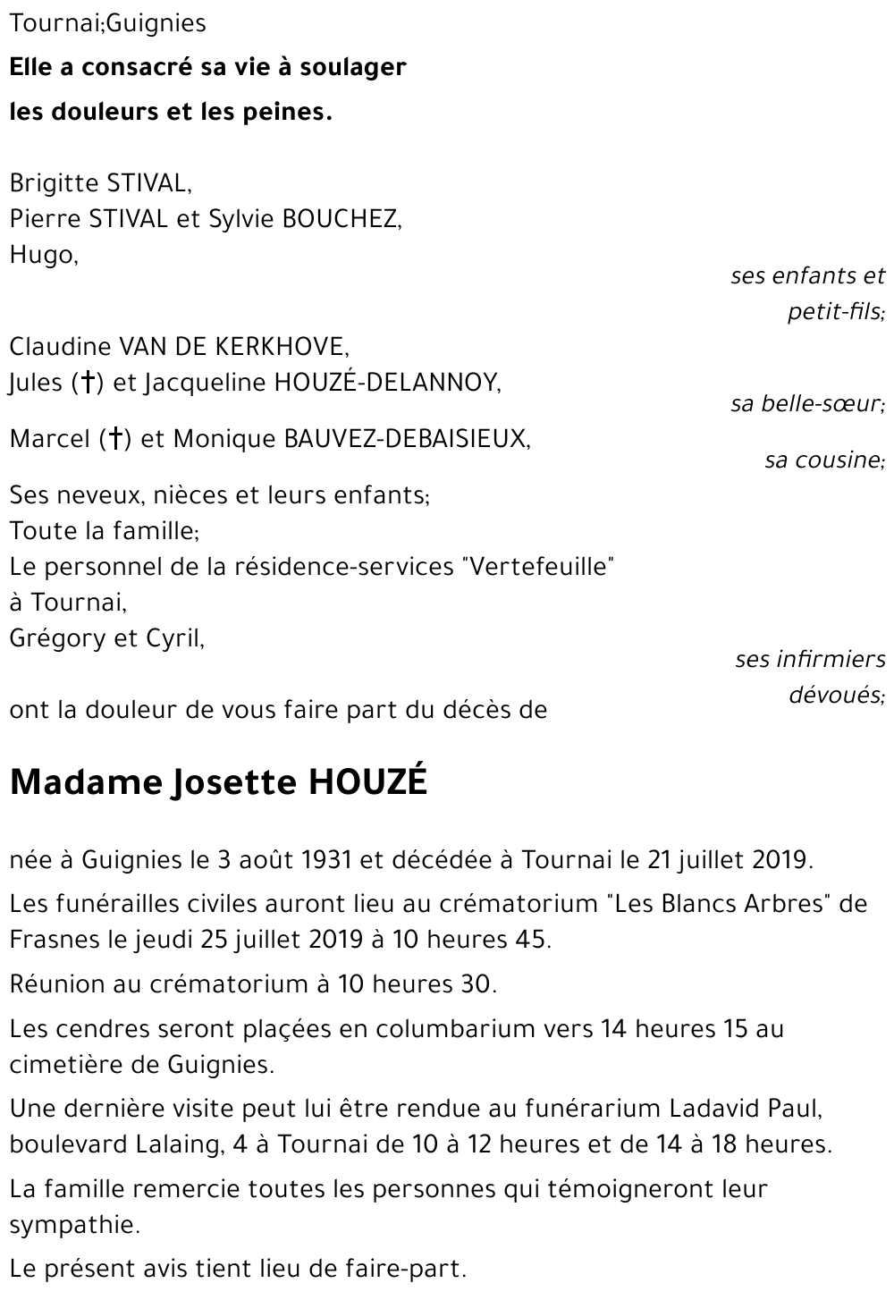 Josette HOUZÉ