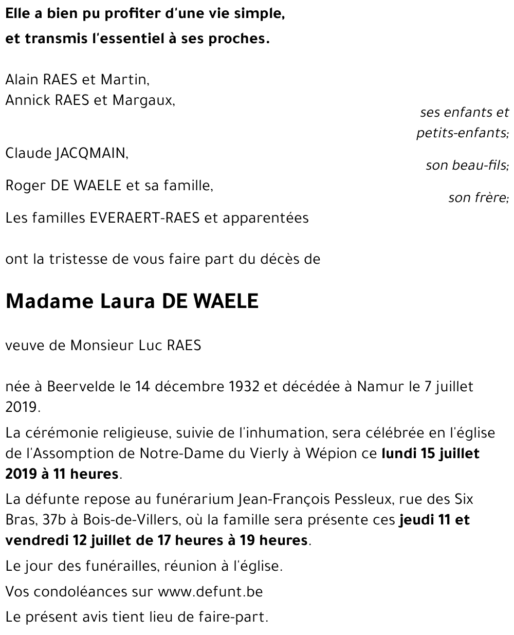 Laura DE WAELE