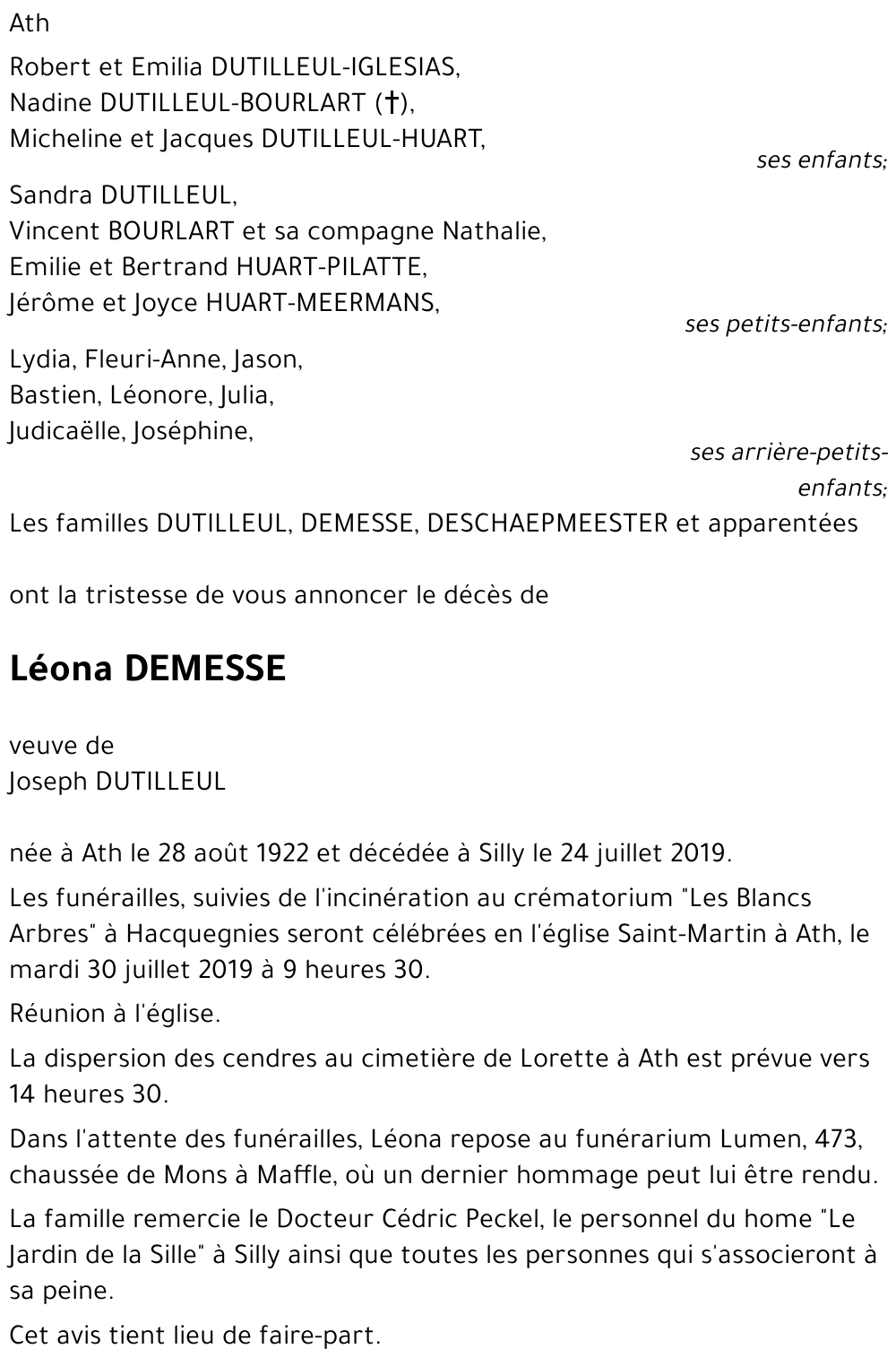 Léona DEMESSE