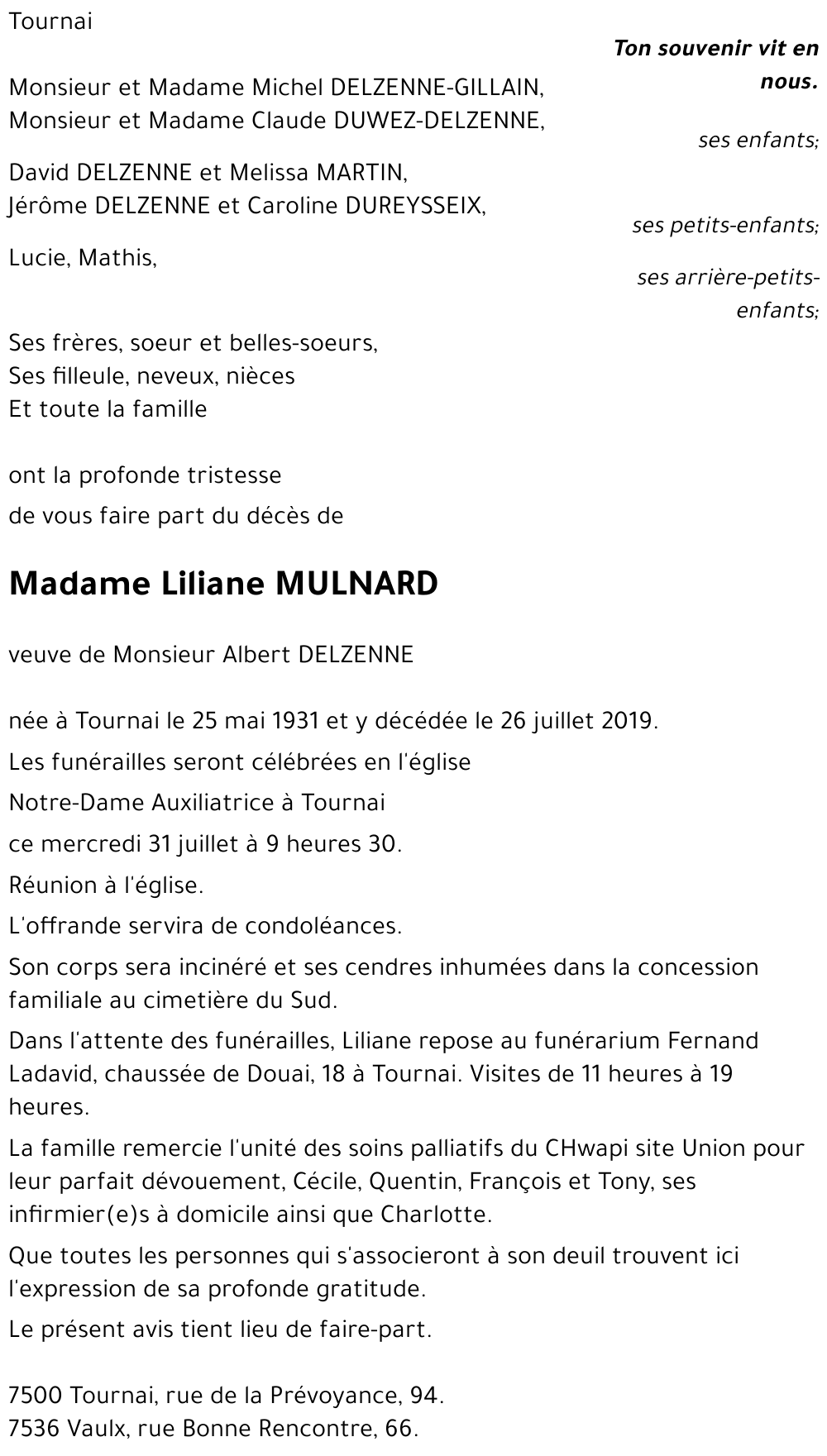 Liliane MULNARD